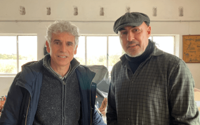 ANTONIO VIGO Y JOSÉ JUAN MARÍN, escultores y docentes. Encuentro de artistas MTG en el Real Cortijo de San Isidro (Aranjuez)