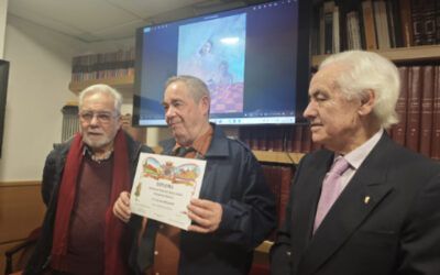 ROMERAL, pintor. Homenaje  por sus 50 años de creatividad artística, en la Tertulia Peñaltar, dirigida por Pablo Reviriego.