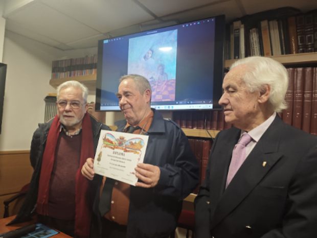 ROMERAL, pintor. Homenaje  por sus 50 años de creatividad artística, en la Tertulia Peñaltar, dirigida por Pablo Reviriego.